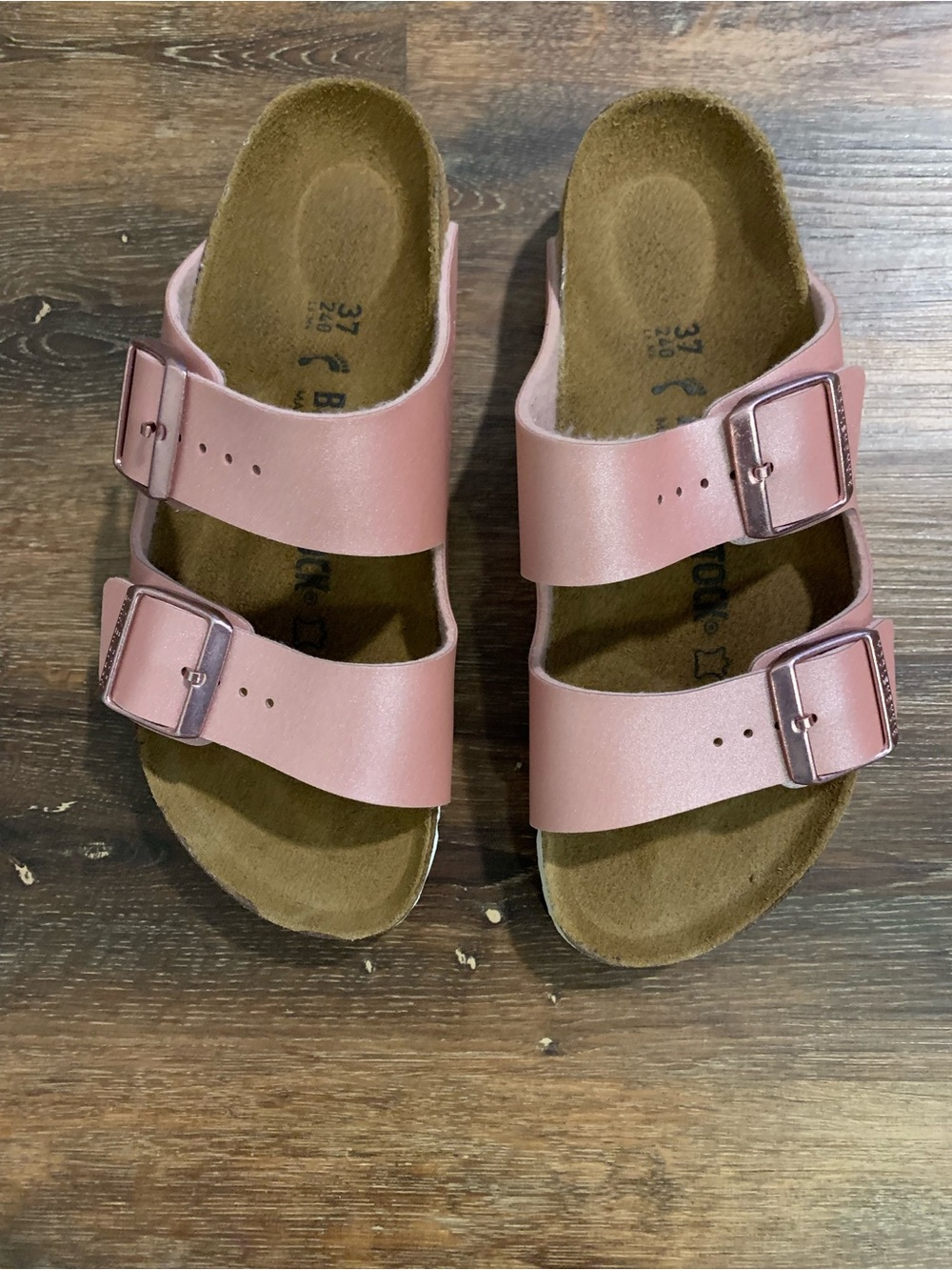 Birkenstock Pink Double-Strap Slide Sandals
